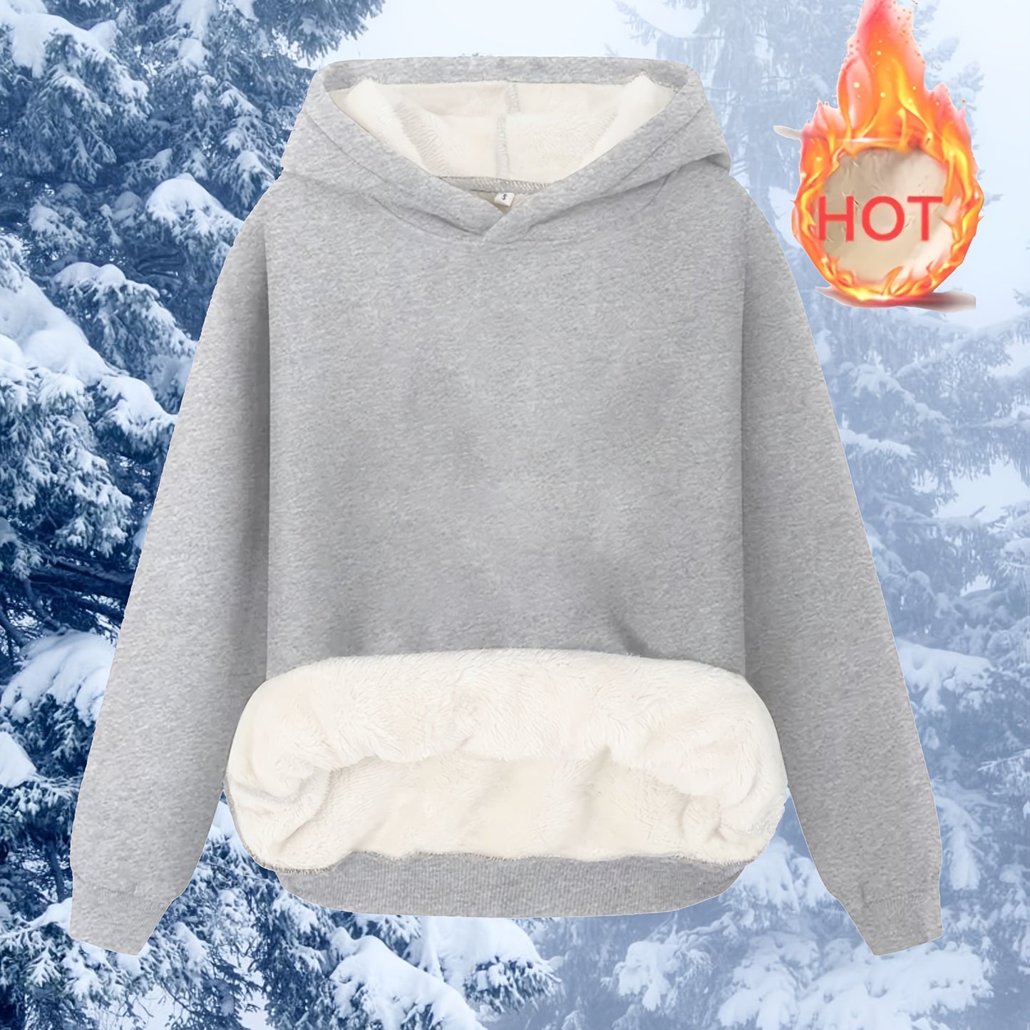 Comfortable Sherpa Fleece Hoodie for Women with Hooded Long Sleeve Warm Relaxed Oversized Style