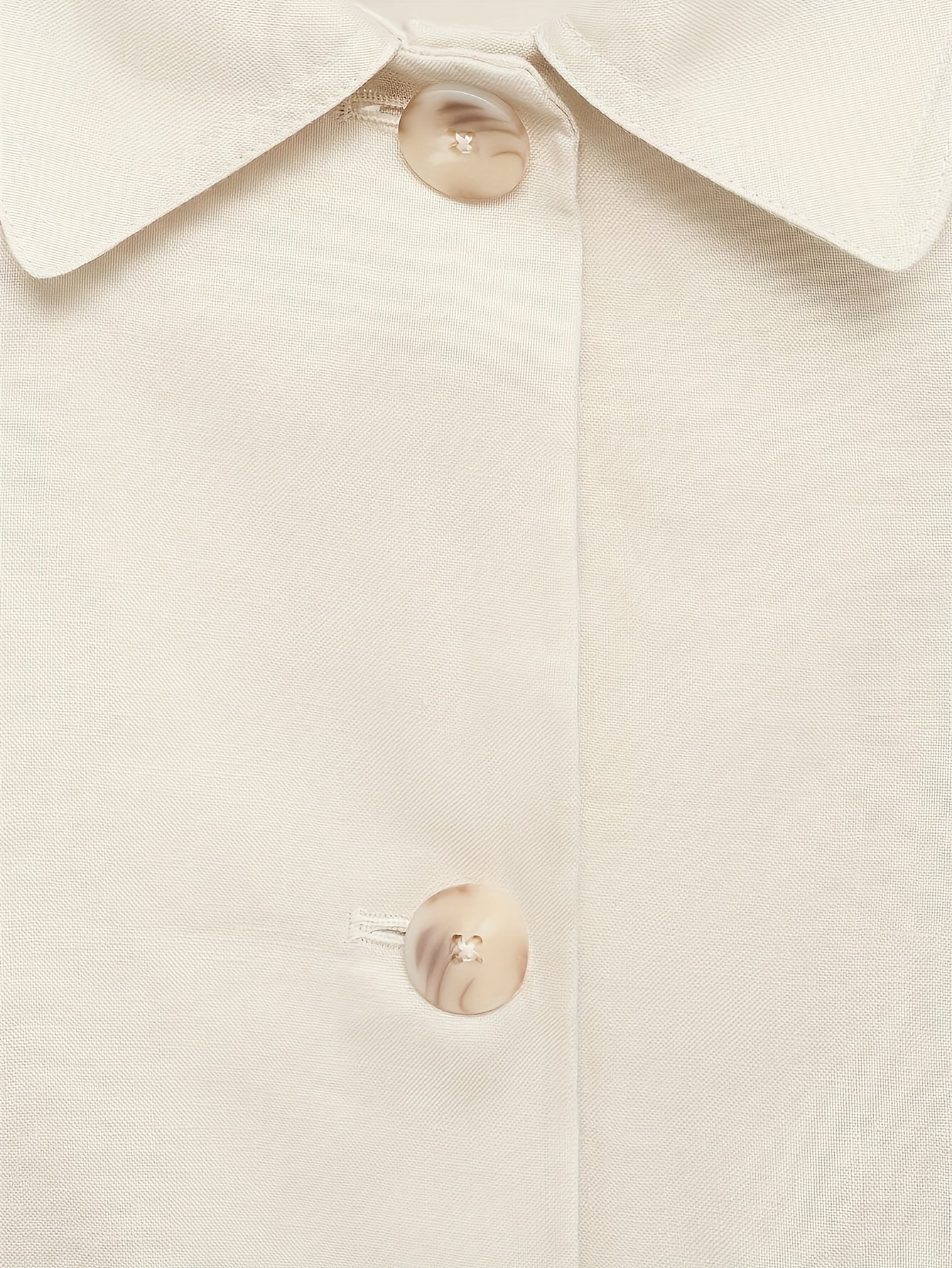 Elegant Apricot Wide Leg Set for Women with Collar Long Sleeve Button Front Two Piece Style