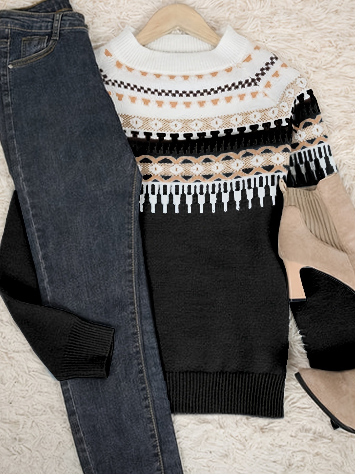 New Fashion Autumn And Winter Casual Round Neck Long Sleeve Pullover Sweater