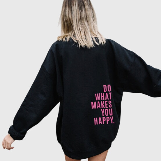 Comfortable Graphic Print Hoodie for Women with Drawstring Hood Long Sleeve Oversized Relaxed Style