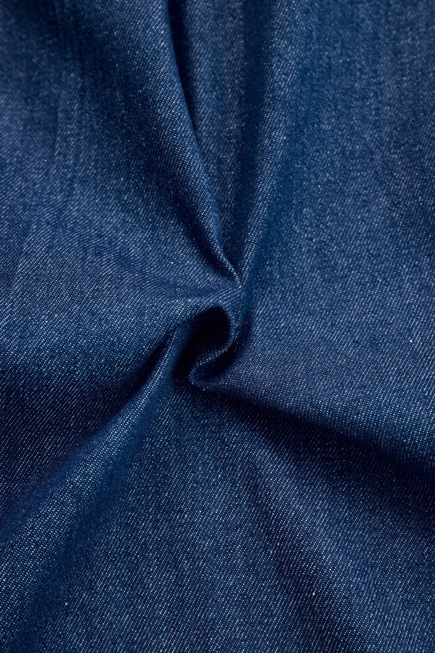 Elegant Dark Blue Denim Jumpsuit for Women with Mock Neck Long Sleeve Wide Leg Contrast Stitch Style