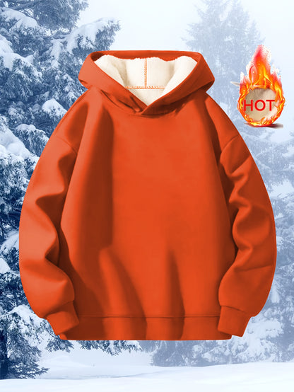 Comfortable Sherpa Fleece Hoodie for Women with Hooded Long Sleeve Warm Relaxed Oversized Style