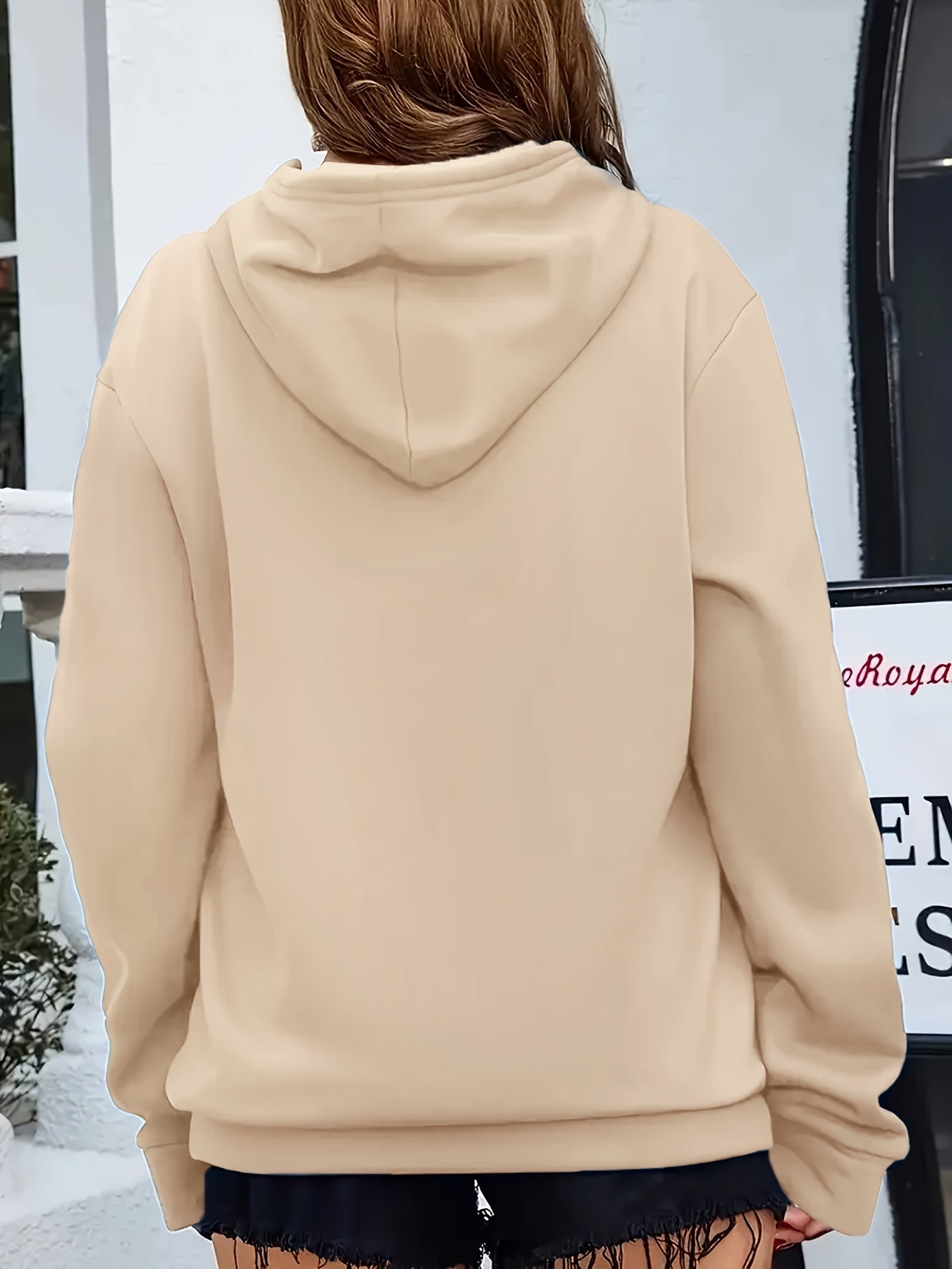 Comfortable Fleece Hoodie for Women with Drawstring Hood Long Sleeve Kangaroo Pocket Oversized Style