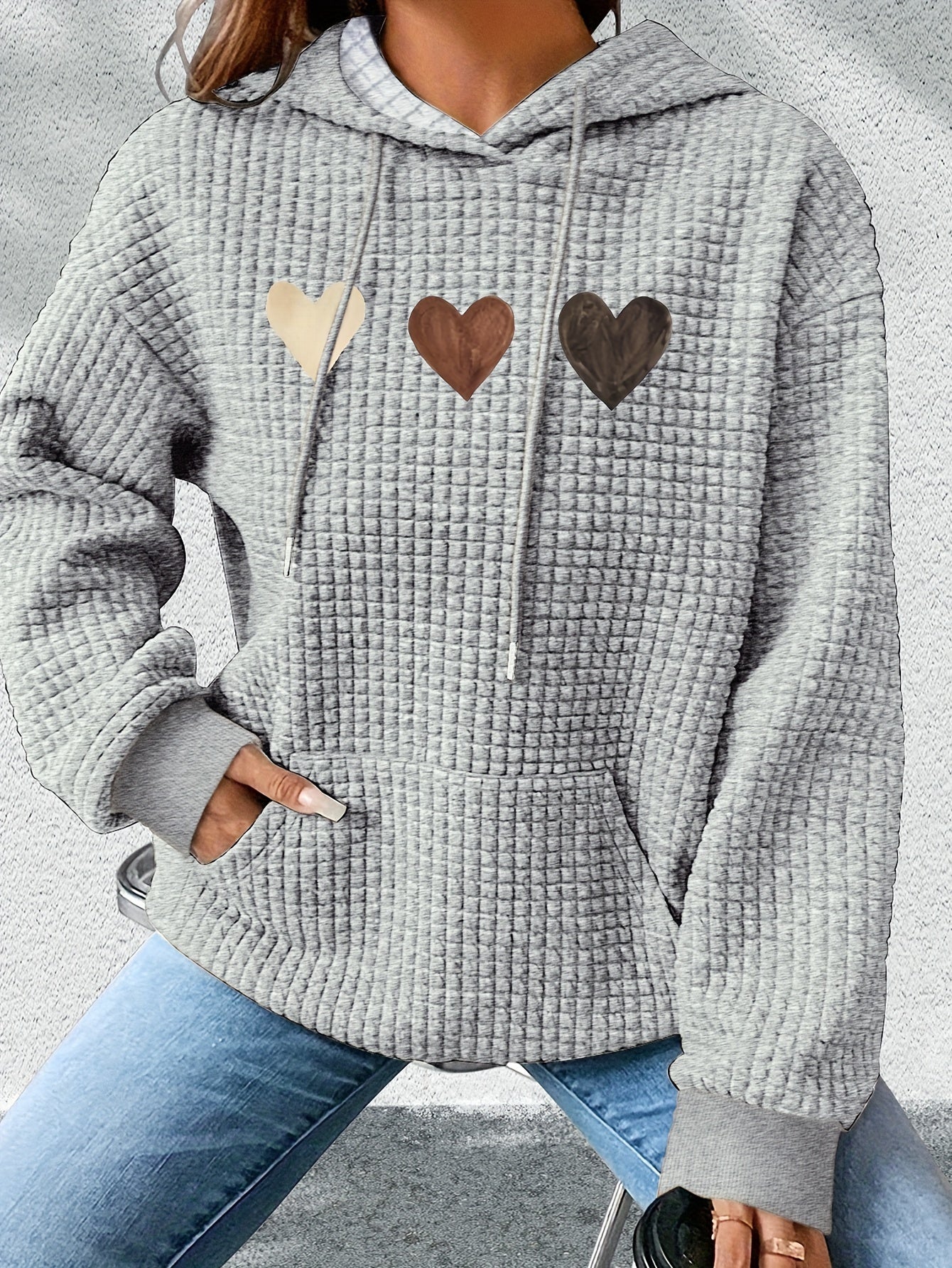 Graphic Print Hoodie, Drawstring Casual Hooded Sweatshirt for Fall And Spring, Women'S Clothing