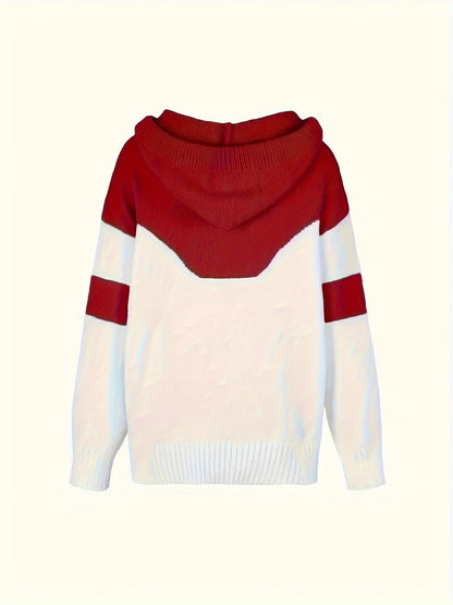 New Trendy Women'S Clothing Featuring Stylish And Elegant Designs, Including a Casual Patchwork Hoodie with Drawstring Pockets And a Color-Blocking Style for Warmth