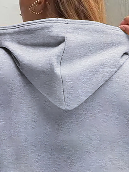 Comfortable Colorblock Graphic Hoodie for Women with Cowl Neck Long Sleeve Kangaroo Pocket Relaxed Style