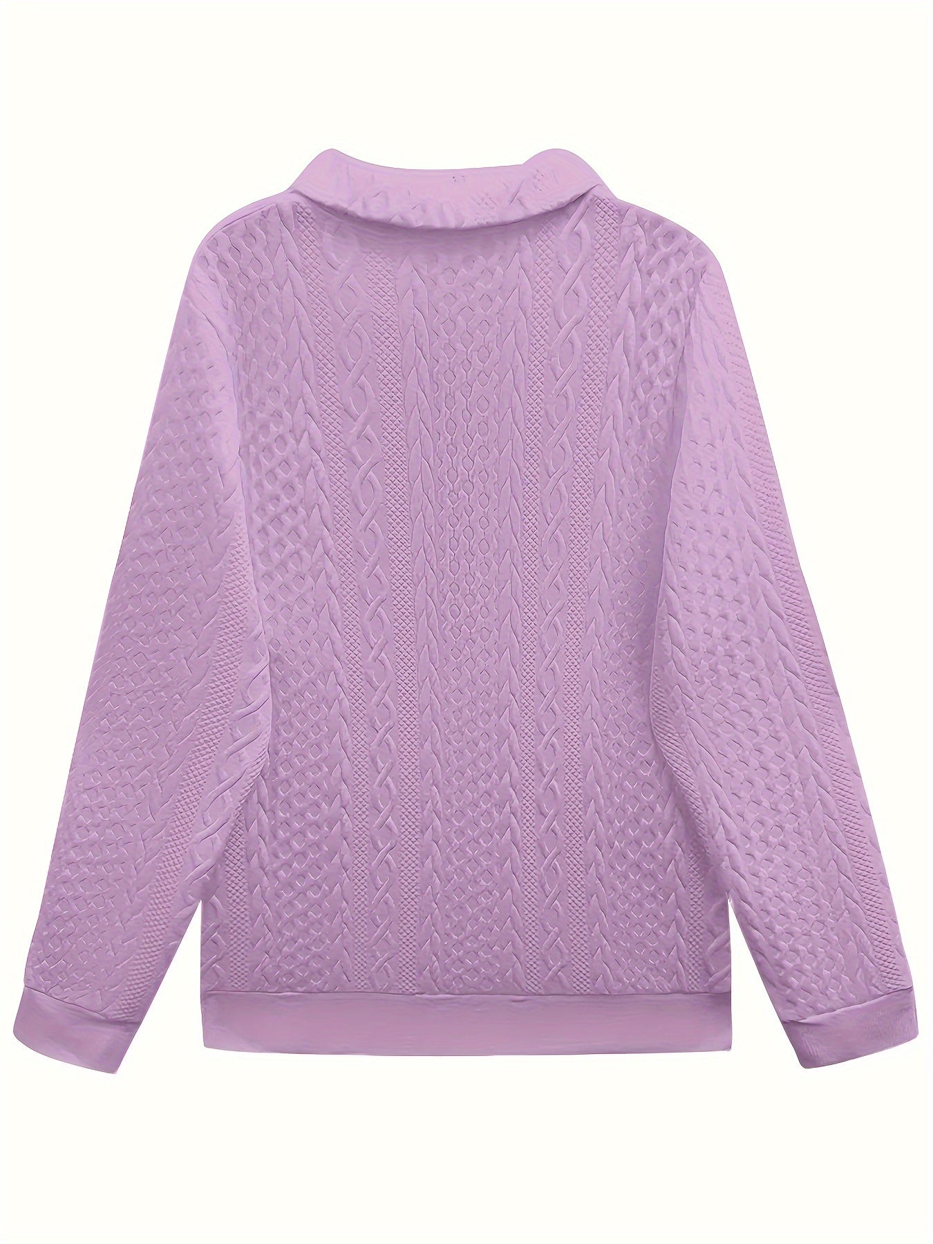 New Fashionable and Elegant Autumn and Winter Solid Color Zipper Pocket Turnover Collar Women's Long Sleeve Sweatshirt