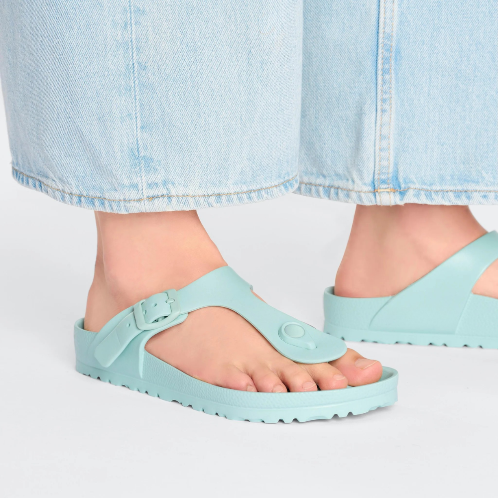 Comfortable Thong Sandals for Women with Toe Post Buckle Strap Contoured Footbed Slip On Style