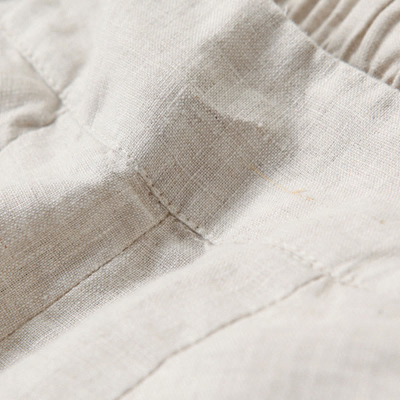 Effortless Linen Wide Leg Pants for Women with High Waist Pleated Relaxed Flowing Casual Style