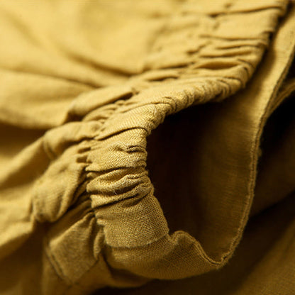 Effortless Linen Wide Leg Pants for Women with High Waist Pleated Relaxed Flowing Casual Style