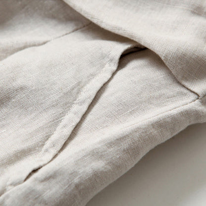 Effortless Linen Wide Leg Pants for Women with High Waist Pleated Relaxed Flowing Casual Style