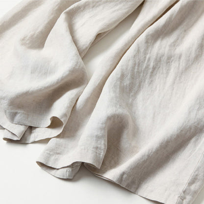 Effortless Linen Wide Leg Pants for Women with High Waist Pleated Relaxed Flowing Casual Style
