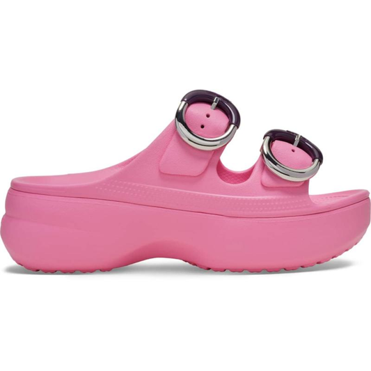 Comfortable Platform Sandals for Women with Double Buckle Strap Foam Slide Chunky Sole Style