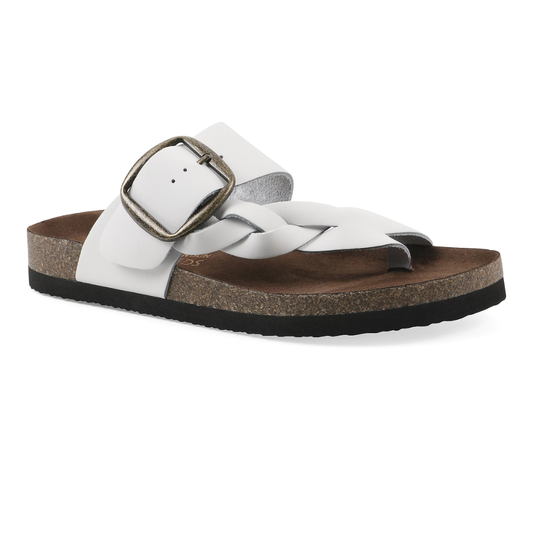 Comfortable Slide Sandals for Women with Double Buckle Strap Cork Footbed Open Toe Style