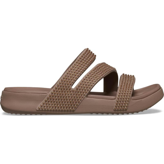 Comfortable Slide Sandals for Women with Textured Double Strap Cushioned Footbed Slip On Style