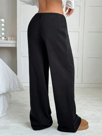 Autumn/Winter Limited Edition Women's Fashion Small Sweatshirt with Warm Fabric Long Pants