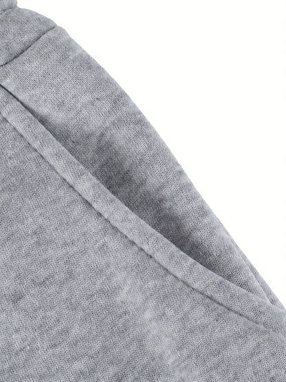 FLS3011WW0 Women's Fleece-Lined Jogger Pants - Loose Fit Cargo-Style with Multiple Pockets, Drawstring Waist, All-Season Casual Athletic Lounge Pants for Women, Jogging Pants, Everyday Comfort Wear, Soft Texture Apparel