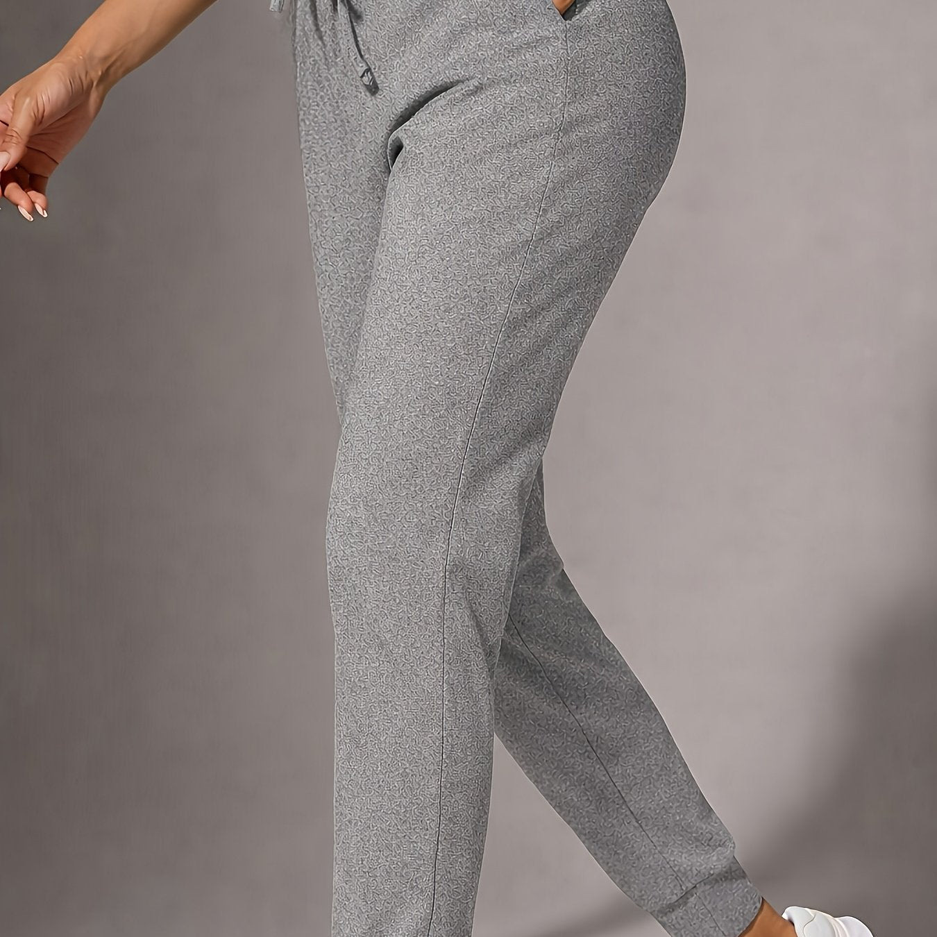 Comfortable Jogger Pants for Women with High Waist Drawstring Tapered Relaxed Pocket Casual Style