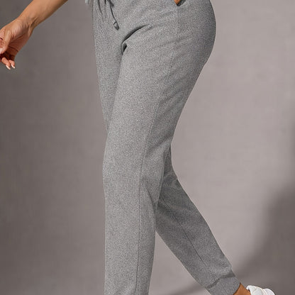 Comfortable Jogger Pants for Women with High Waist Drawstring Tapered Relaxed Pocket Casual Style