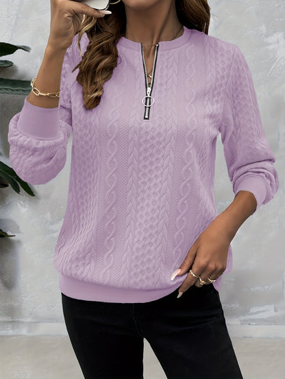 Solid Color Autumn Long Sleeve Warm Casual Daily Commute Niche Women's Sweatshirt