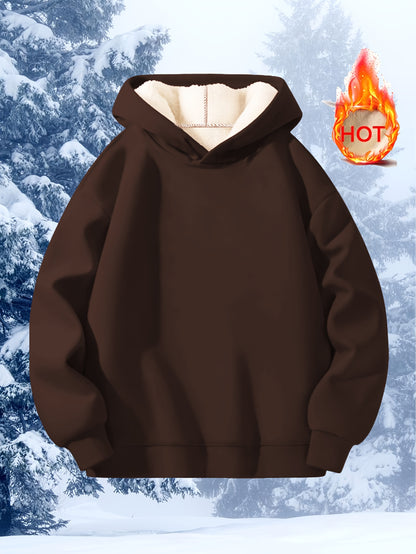 Comfortable Sherpa Fleece Hoodie for Women with Hooded Long Sleeve Warm Relaxed Oversized Style