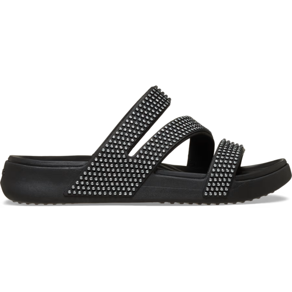 Comfortable Slide Sandals for Women with Textured Double Strap Cushioned Footbed Slip On Style