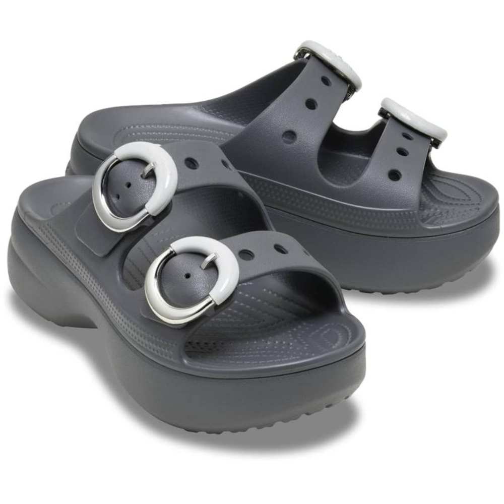 Comfortable Platform Sandals for Women with Double Buckle Strap Foam Slide Chunky Sole Style