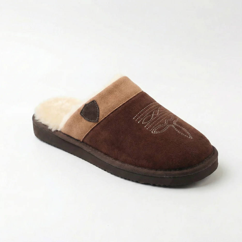 Comfortable House Shoes for Women with Faux Fur Lining Closed Toe Backless Slip On Style