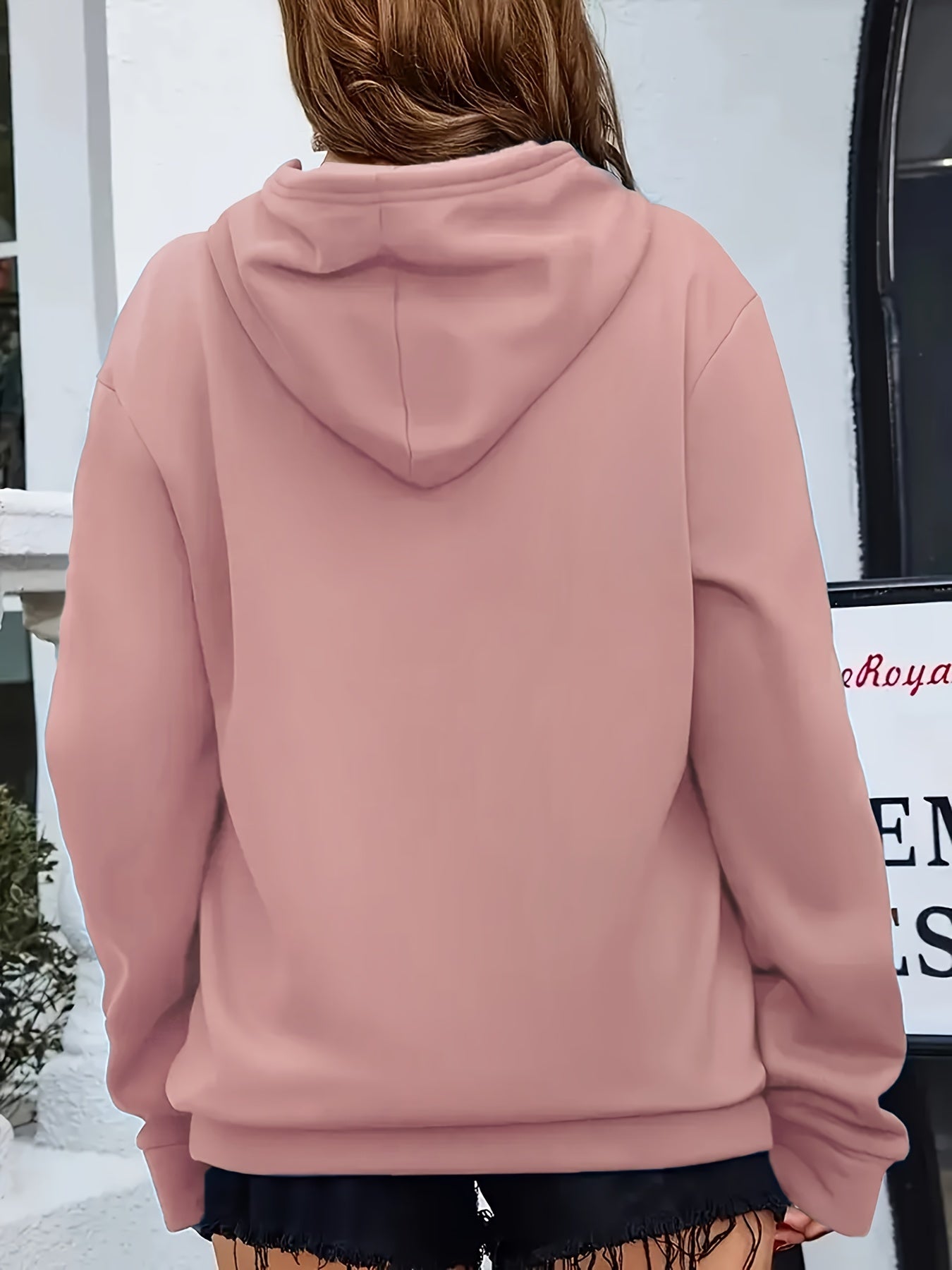 Comfortable Fleece Hoodie for Women with Drawstring Hood Long Sleeve Kangaroo Pocket Oversized Style