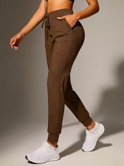 Comfortable Jogger Pants for Women with High Waist Drawstring Tapered Relaxed Pocket Casual Style