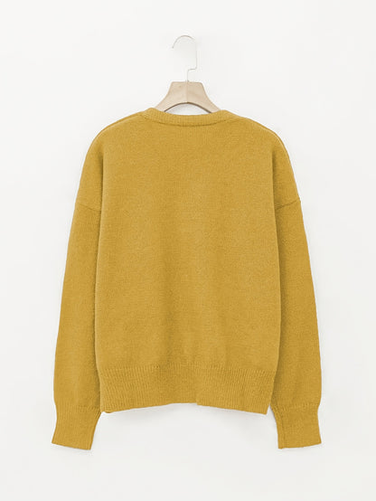 Comfortable Cardigan Sweater for Women with V Neck Long Sleeve Button Front Relaxed Oversized Knit Style