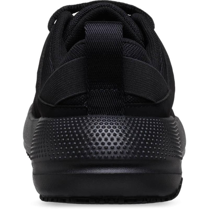 Comfortable Black Trainers for Women with Slip Resistant Sole Lace Up Breathable Work Shoe Style