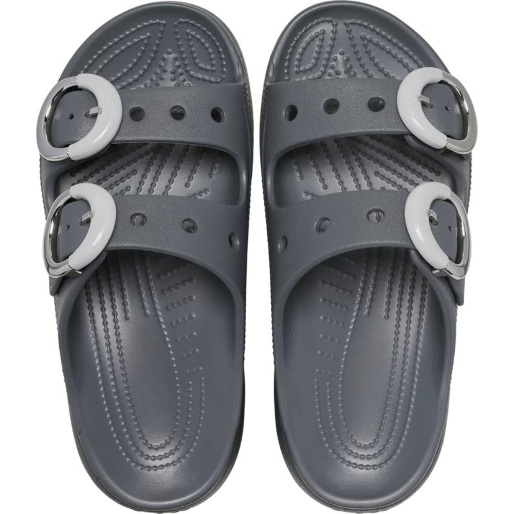Comfortable Platform Sandals for Women with Double Buckle Strap Foam Slide Chunky Sole Style