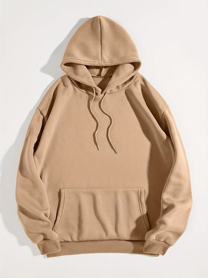 Comfortable Fleece Hoodie for Women with Drawstring Neck Long Sleeve Kangaroo Pocket Oversized Style