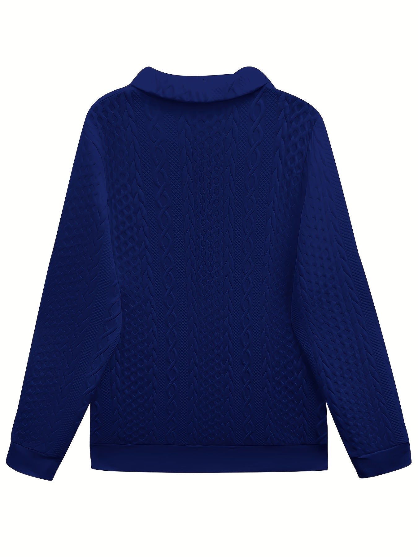 New Fashionable and Elegant Autumn and Winter Solid Color Zipper Pocket Turnover Collar Women's Long Sleeve Sweatshirt