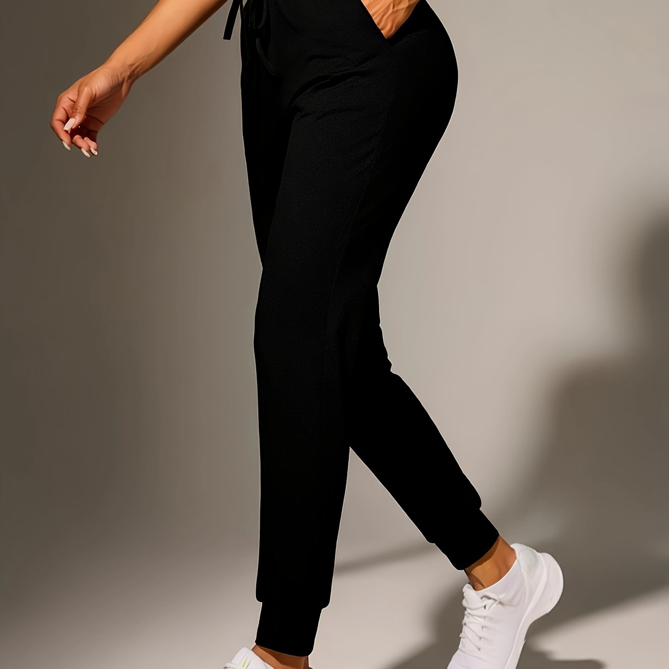 Comfortable Jogger Pants for Women with High Waist Drawstring Tapered Relaxed Pocket Casual Style