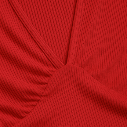 Effortless Ribbed Wide Leg Jumpsuit for Women with V Neck Sleeveless Ruched Waist Flowing Style