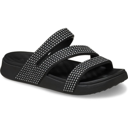 Comfortable Slide Sandals for Women with Textured Double Strap Cushioned Footbed Slip On Style