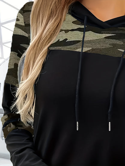 Women'S Long Sleeve Printed T-Shirt Hoodie, Fall Winter Outfit