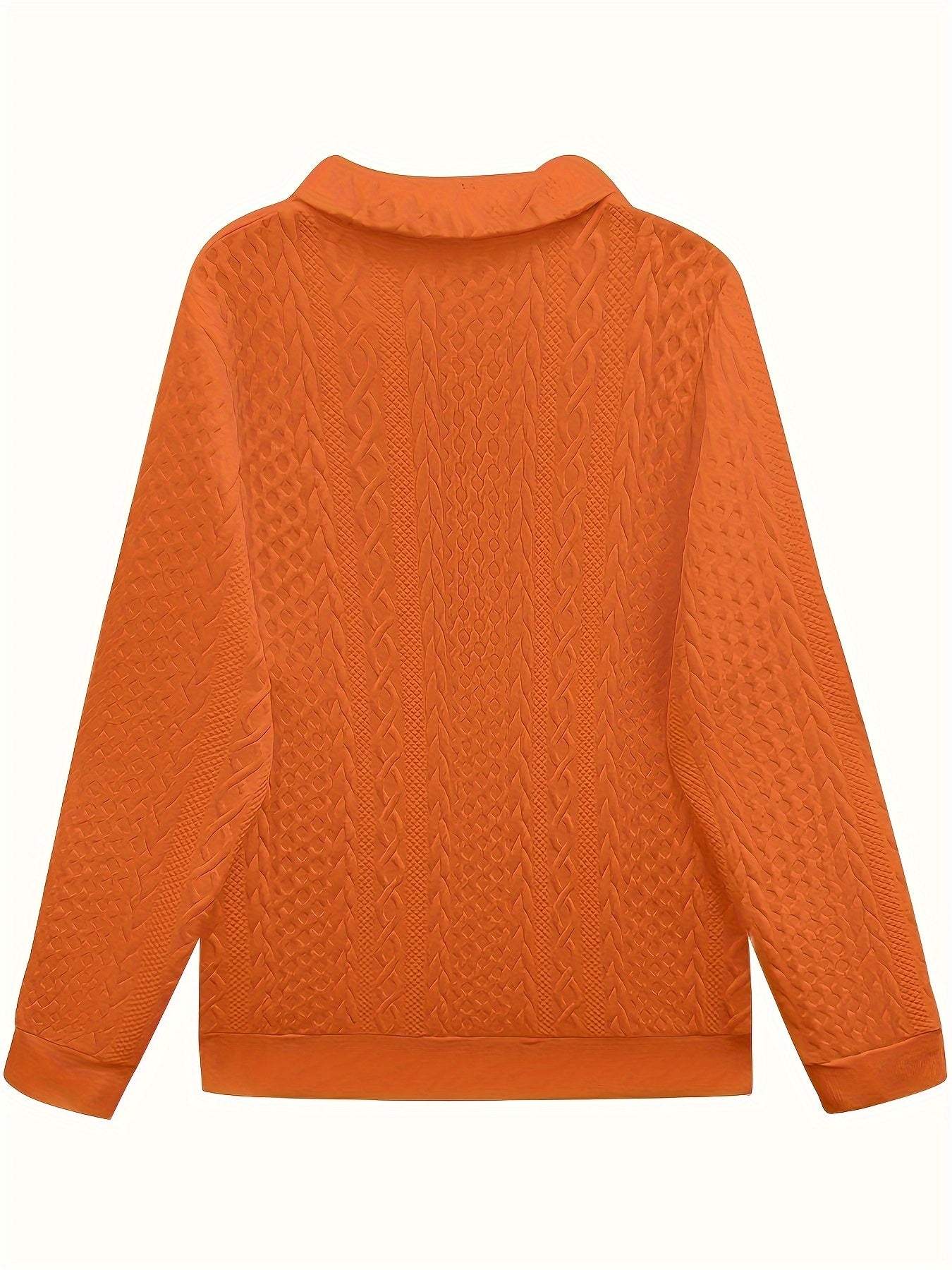 New Fashionable and Elegant Autumn and Winter Solid Color Zipper Pocket Turnover Collar Women's Long Sleeve Sweatshirt