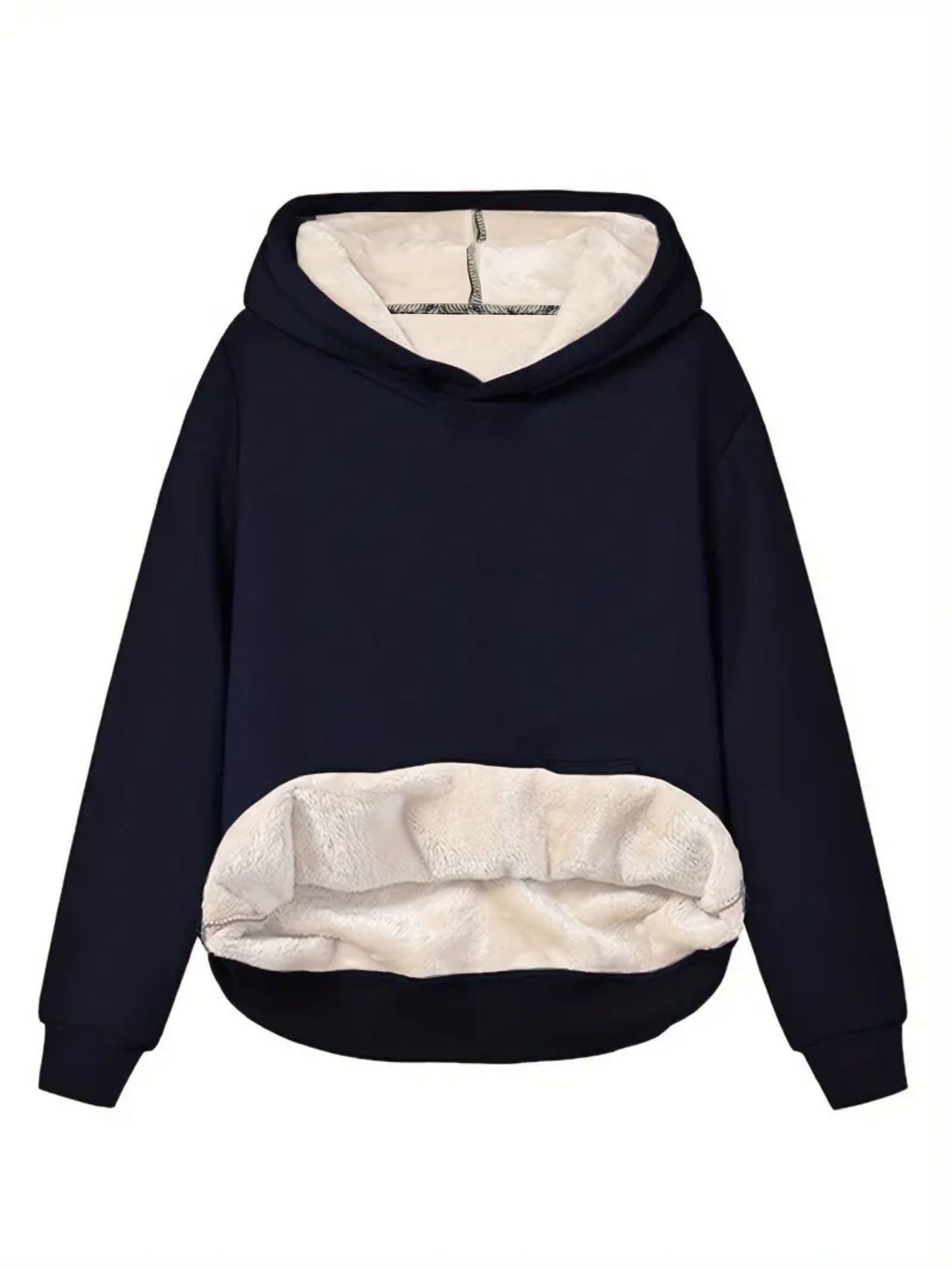 Comfortable Sherpa Fleece Hoodie for Women with Hooded Long Sleeve Warm Relaxed Oversized Style