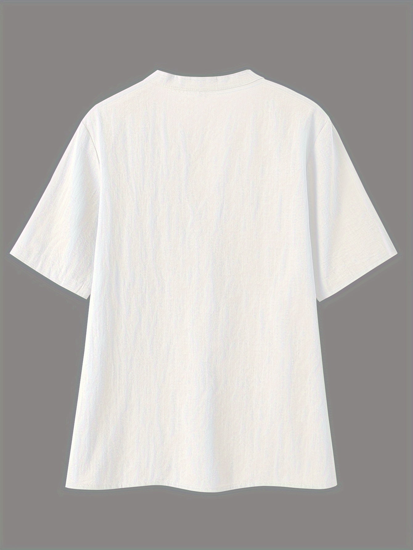 Effortless Textured Blouse for Women with Notch V Neck Short Sleeve Button Front Relaxed Style