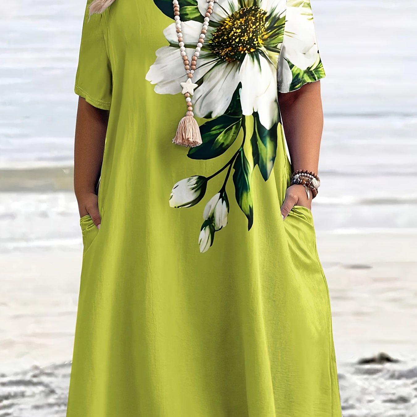 Plus Size Women's Summer / Floral All-Over Print Dress / Vacation Style / Suitable for All Seasons / Casual And Chic