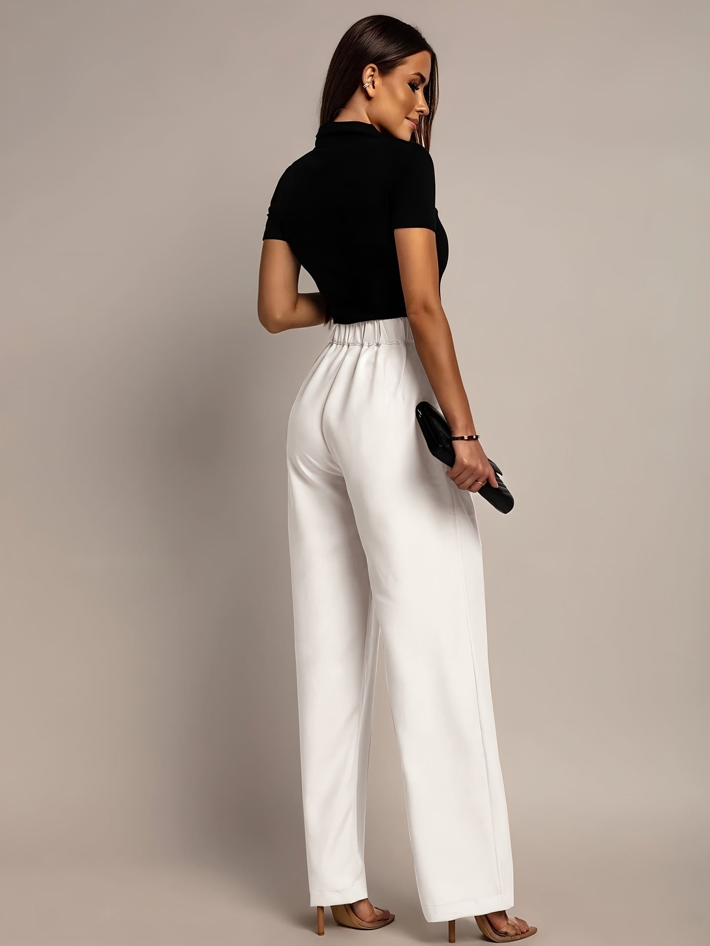 Effortless Wide Leg Pants for Women with High Waisted Pleated Front Tailored Relaxed Style