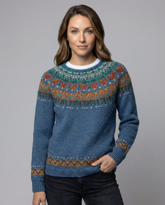 Astrid | Women's Vintage Icelandic Crew Neck Sweater