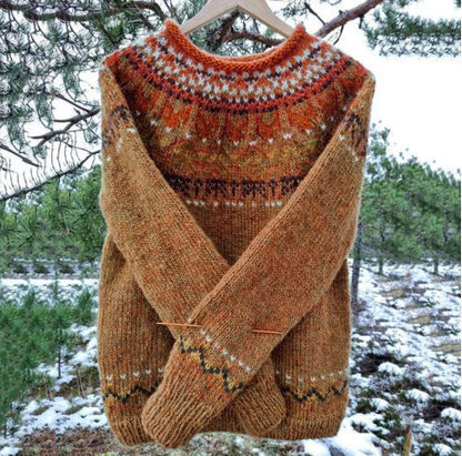 Astrid | Women's Vintage Icelandic Crew Neck Sweater