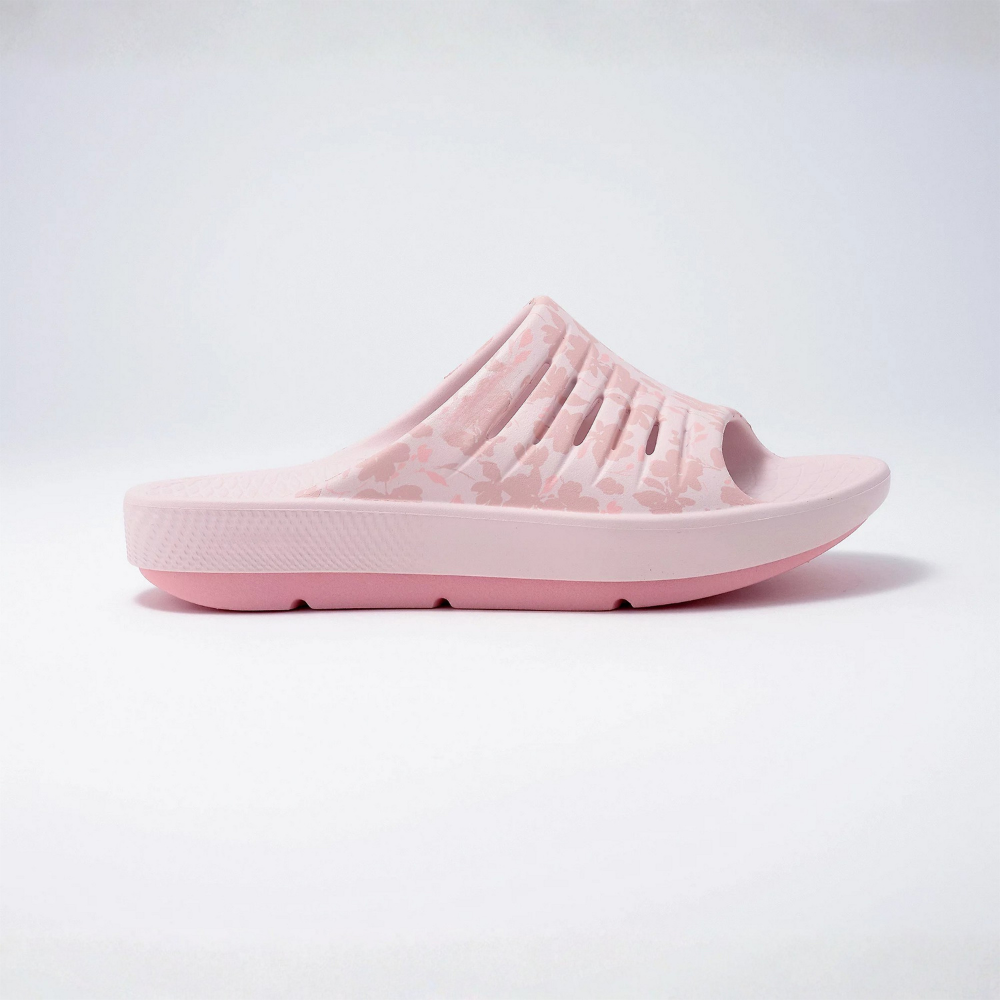 Comfortable Slides for Women with Ribbed Strap Cushioned Footbed Slip On Style