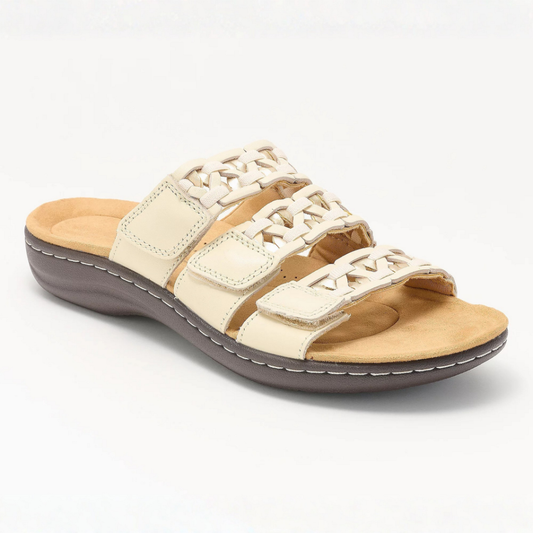 Comfortable Sandals for Women with Triple Adjustable Strap Cushioned Footbed Slide Style
