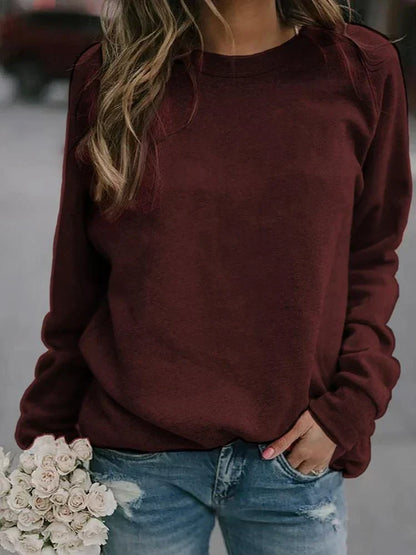 Comfortable Crewneck Sweatshirt for Women with Raglan Long Sleeve Relaxed Oversized Casual Style