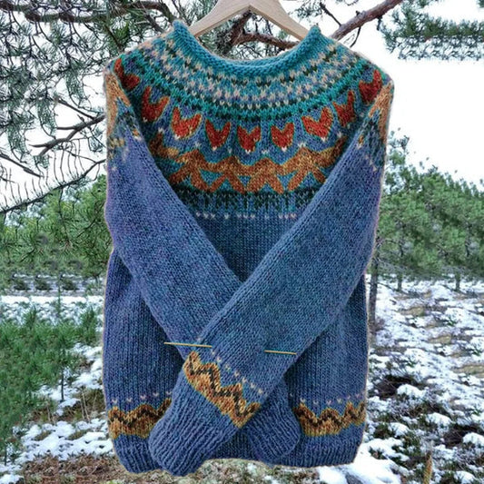 Freya | Women's Icelandic Crew Neck Long Sleeve Sweater